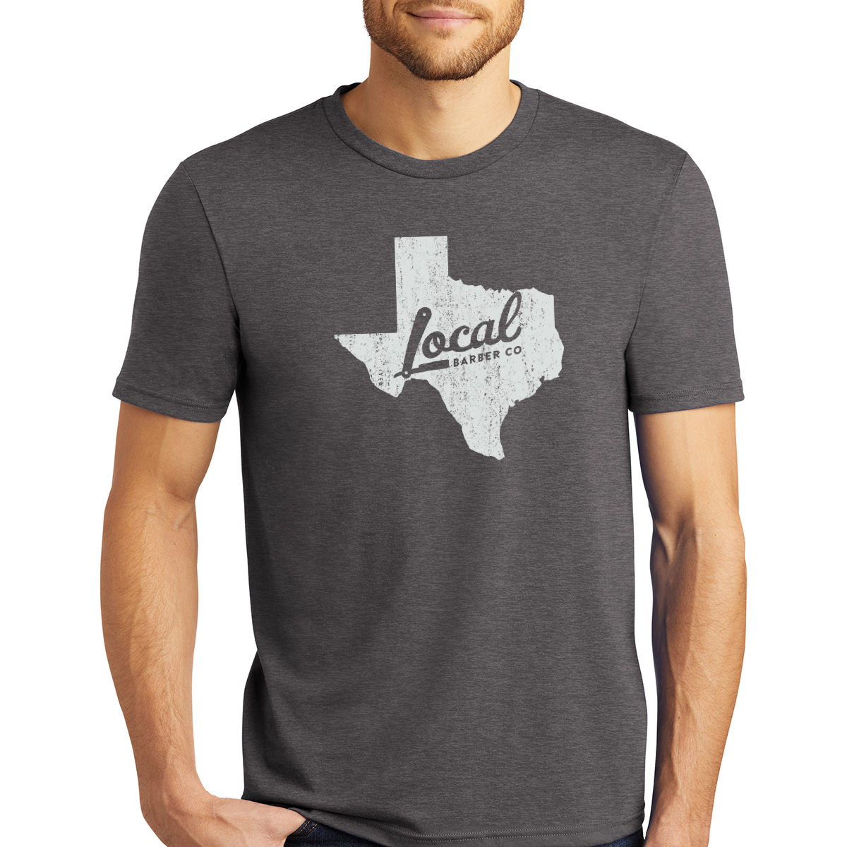 Local Barber Co Texas Shirt | Charcoal - Local Barber Co