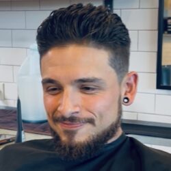 Local Barber Co Frisco Slick back mid fade hair cut